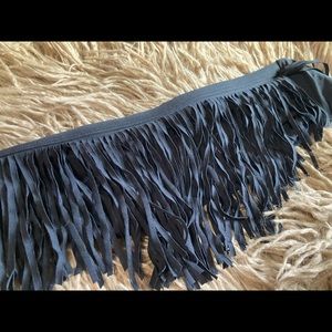 L*space Fringe Bandeau Bikini Top - Blk